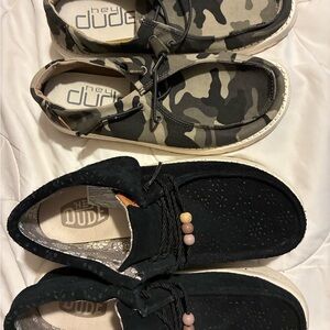 Hey Dude Camouflage and Black Casual Shoes